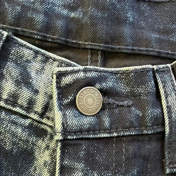 Levi's 541 Men's Acid Washed Navy Blue Straight Jeans - Picture 8 of 9